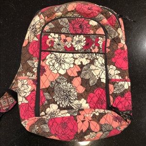 Vera Bradley Mocha Rouge Laptop Backpack